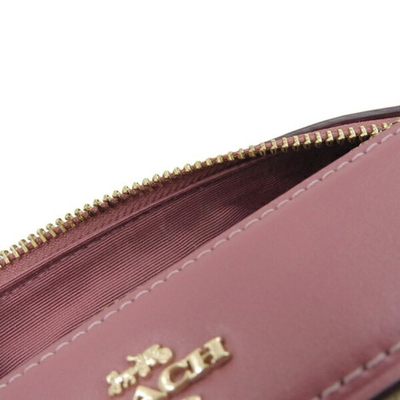 COACH Signature Gingham Check Handbag F76630 Beige: Pink - Picture 7 of 8